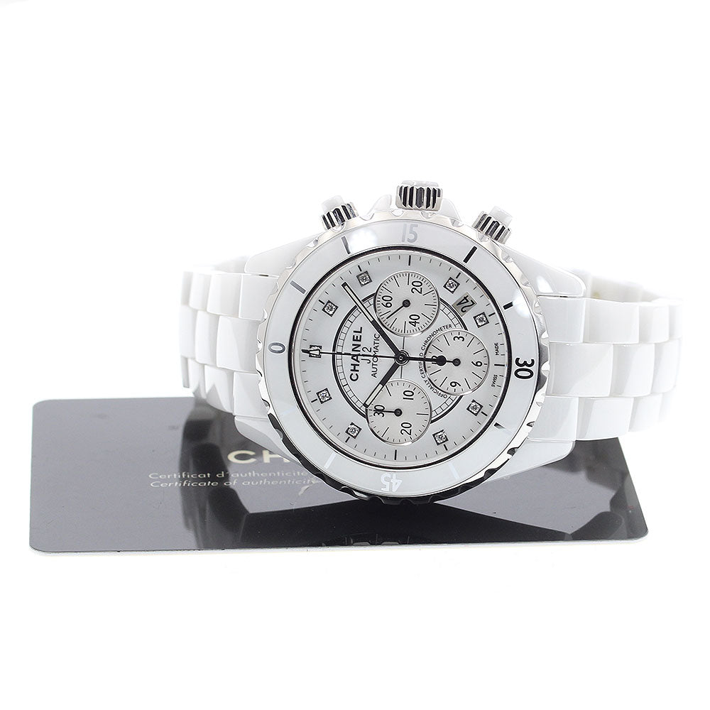 CHANEL J12 white ceramic H2009 9P diamond Automatic Men's Watch_920821