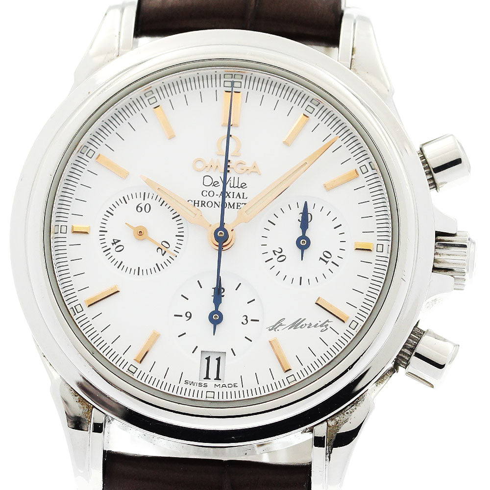 OMEGA De Ville Coaxial 4873.20.32 Chronograph white Dial Automatic Men's Watch_920835