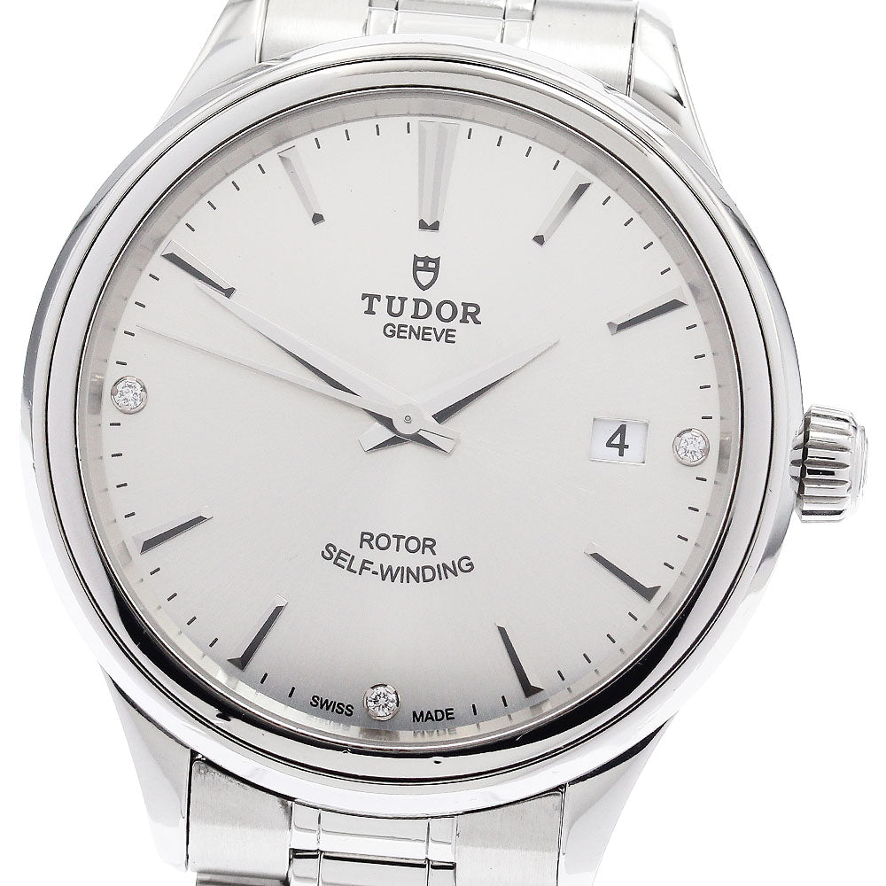 TUDOR style 12500 Date 3P diamond Silver Dial Automatic Men's Watch_920848
