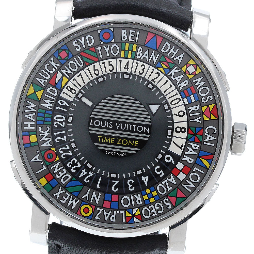 LOUIS VUITTON Escal time zone Q5D20 World time Automatic Men's Watch_920867