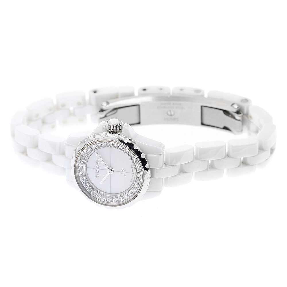 CHANEL J12 XS H5237 white ceramic diamond bezel Quartz Ladies Watch_920870