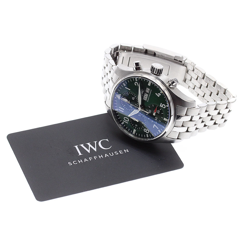IWC SCHAFFHAUSEN Pilot watch IW388104 green Dial Automatic Men's Watch_920877