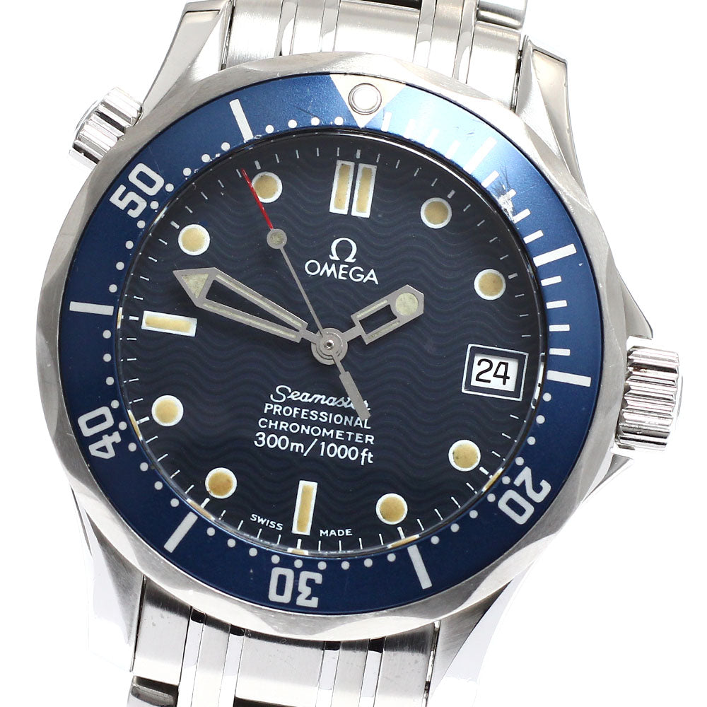 OMEGA Seamaster300 2551.80 Date Navy Dial Automatic Boy's Watch_920965