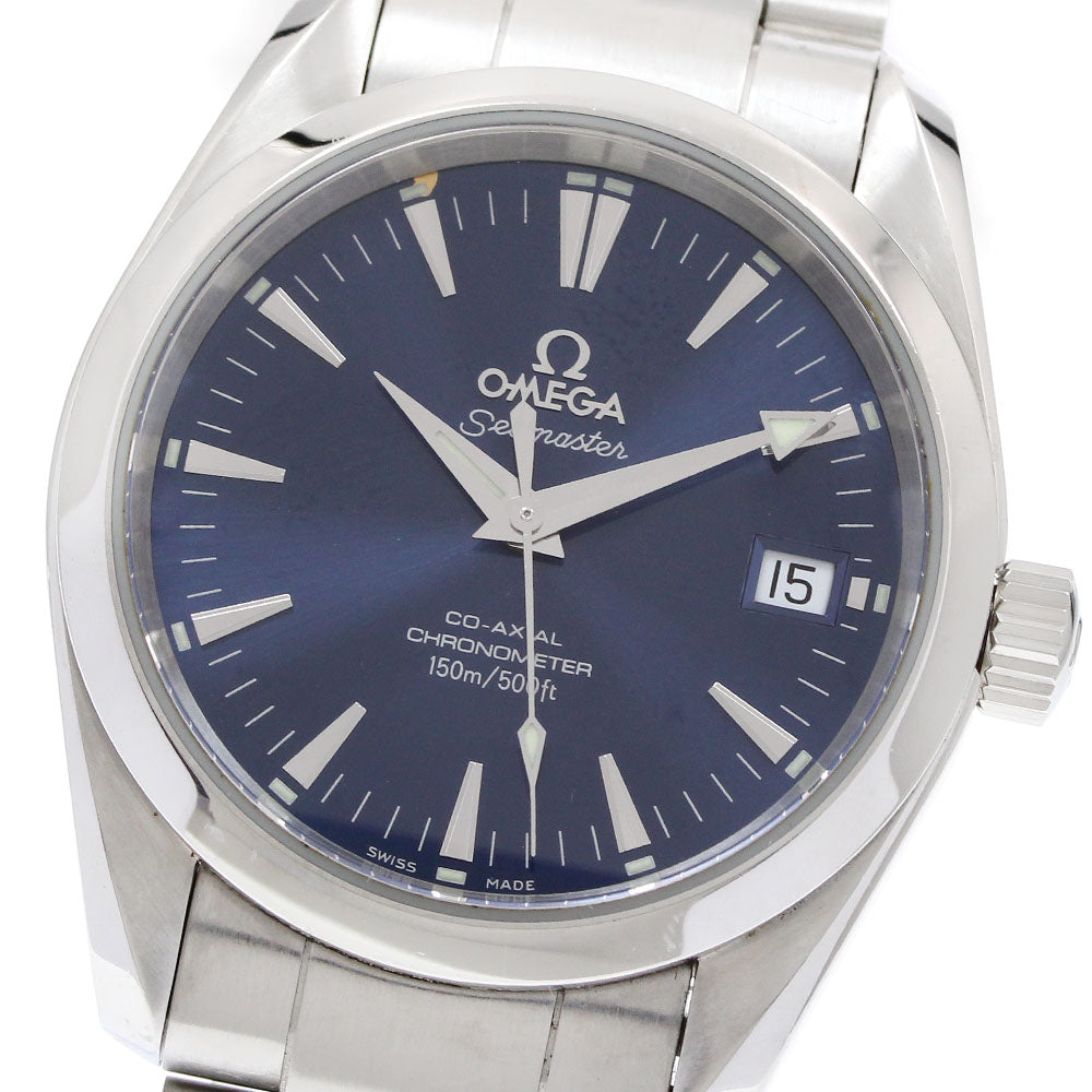 OMEGA Seamaster Aqua Terra 2504.80 Date Navy Dial Automatic Boy's Watch_920967