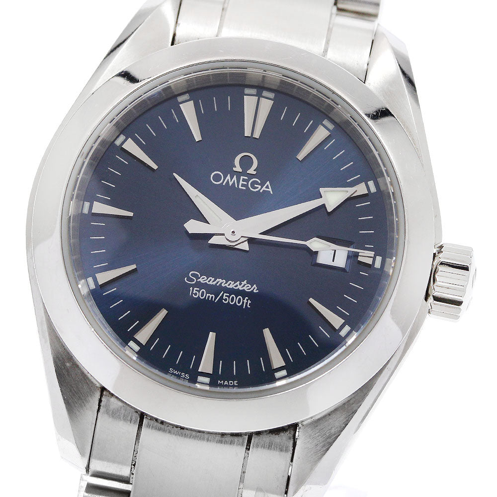 OMEGA Seamaster Aqua Terra 2577.80 Date Navy Dial Quartz Ladies Watch_920982