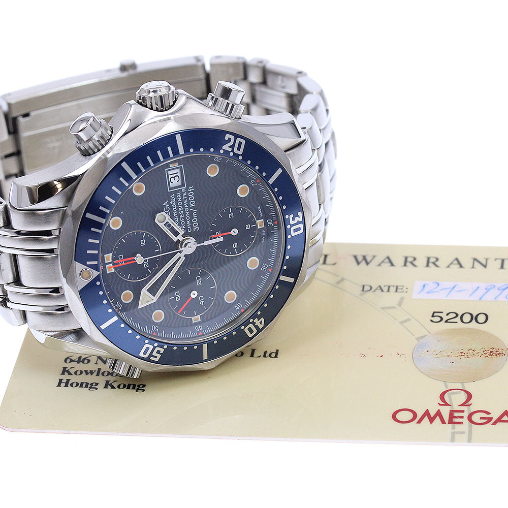 OMEGA Seamaster300 2599.80 Date Chronograph Navy Dial Automatic Men's_920993