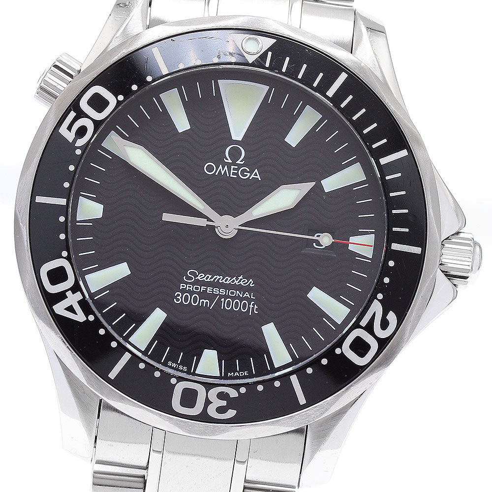 OMEGA Seamaster300 2264.50 Date Black Dial Quartz Men's Watch_921005
