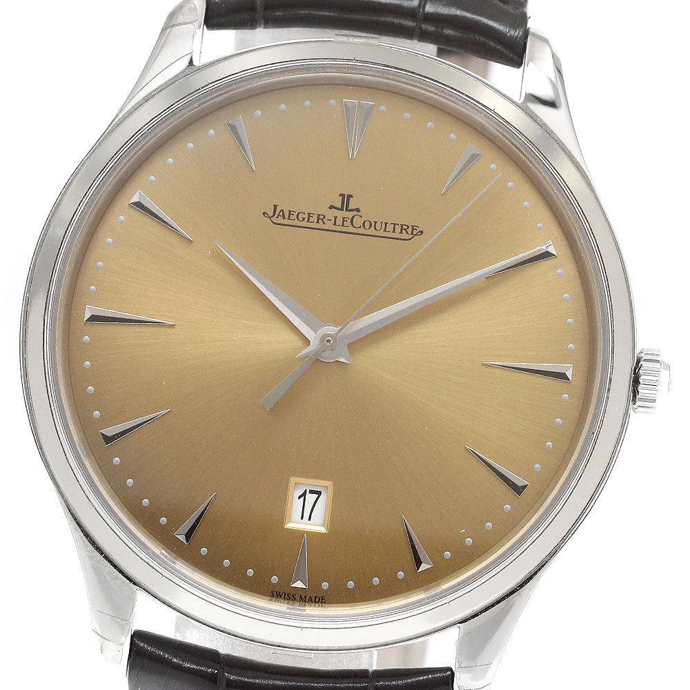 JAEGER-LECOULTRE Master Ultra Slim 174.8.37.S/Q1288430 Date Champagne Dial Automatic Men's Watch_921018