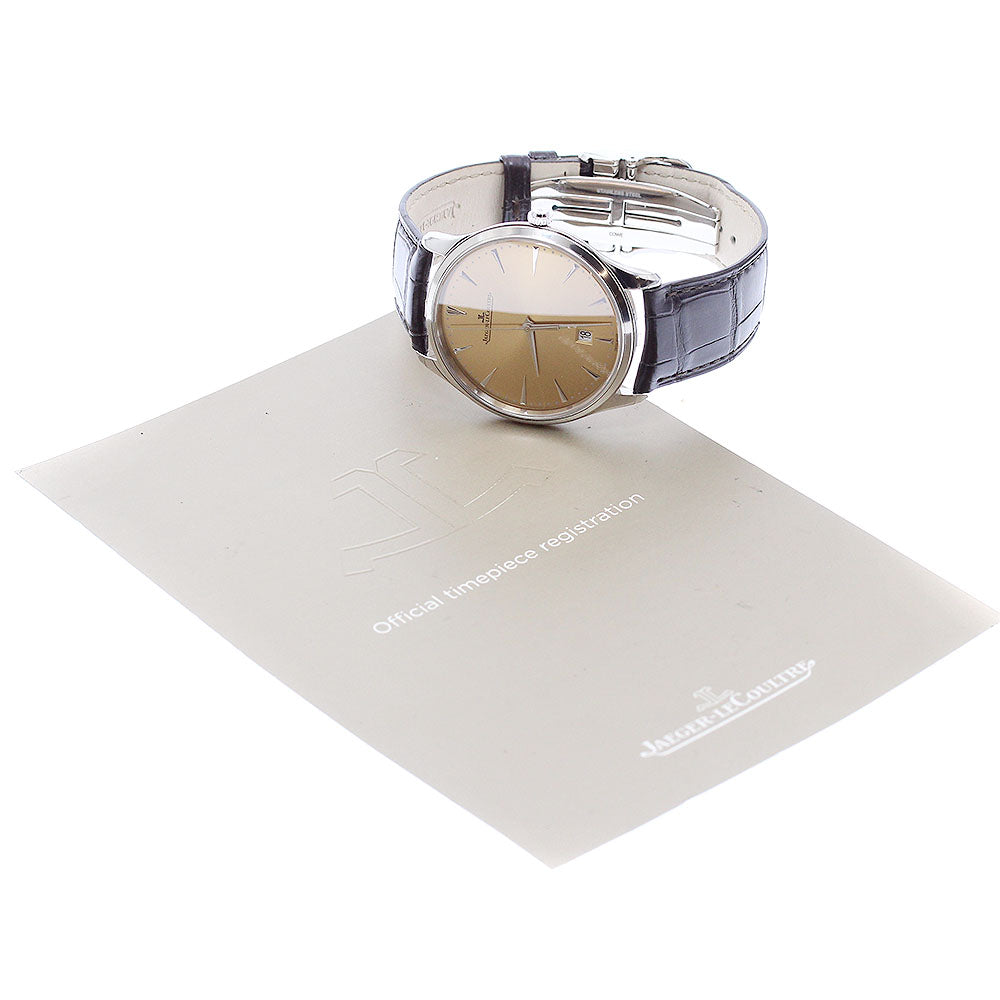 JAEGER-LECOULTRE Master Ultra Slim 174.8.37.S/Q1288430 Date Champagne Dial Automatic Men's Watch_921018