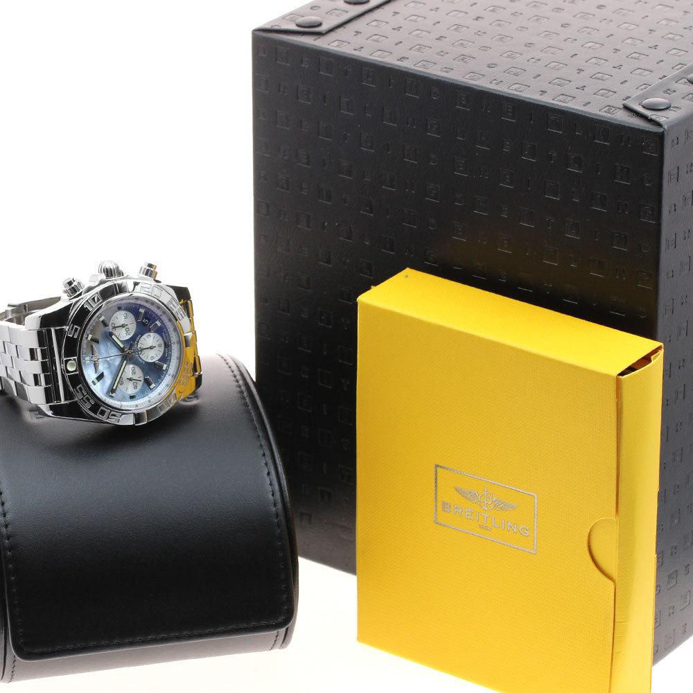 BREITLING Chronomat 44 AB0110 Japan Limited 400 Blue shell / white shell Dial Automatic Men's Watch_921060