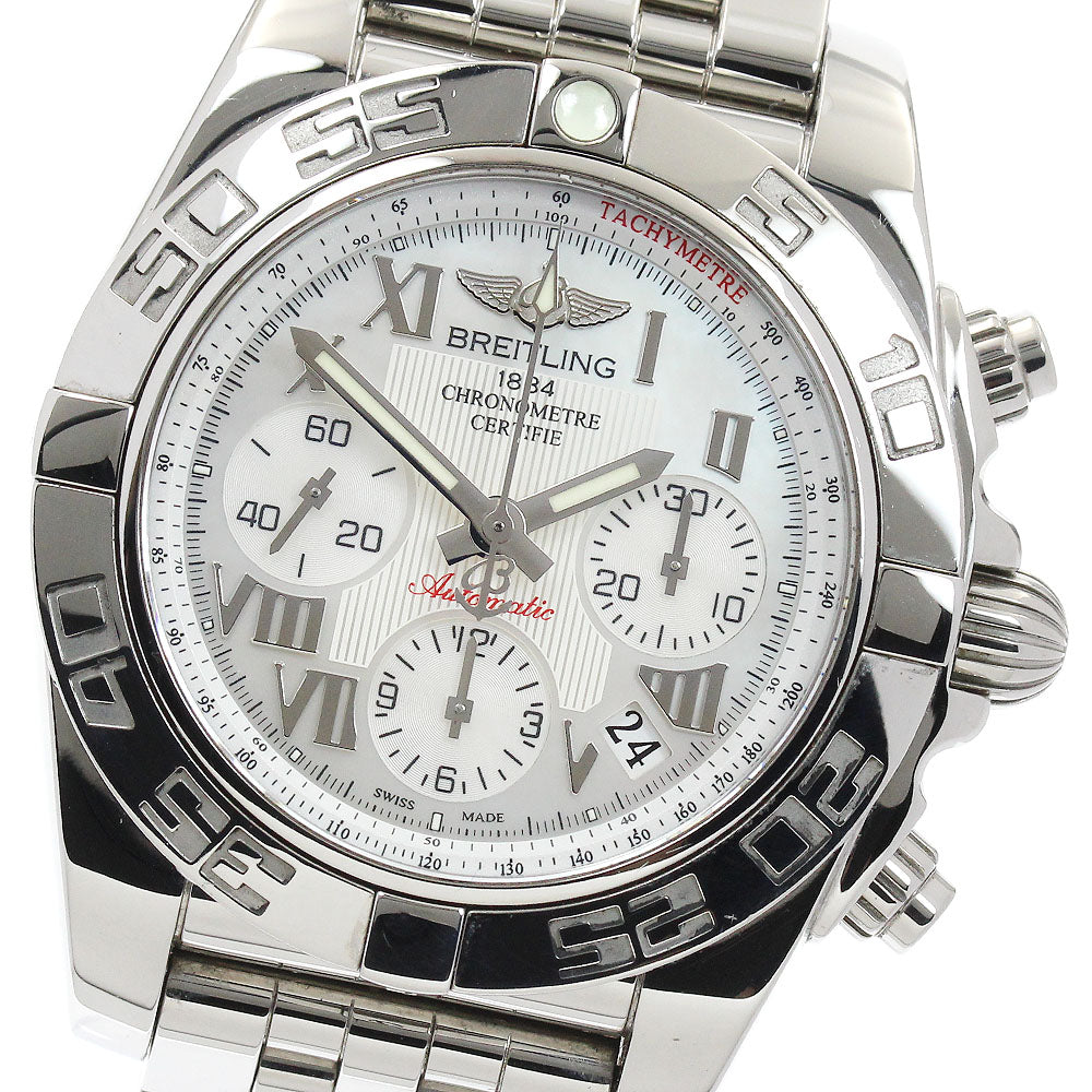 BREITLING Chronomat41 AB0140 Chronograph White shell Dial Automatic Men's Watch_921066