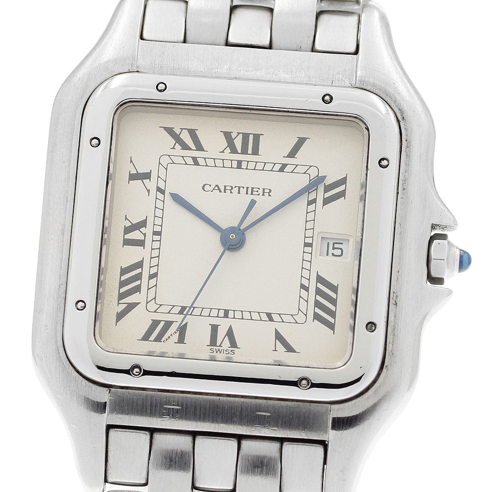 CARTIER PANTHERE LM W25032F5 Date beige Dial Quartz Men's Watch_921077