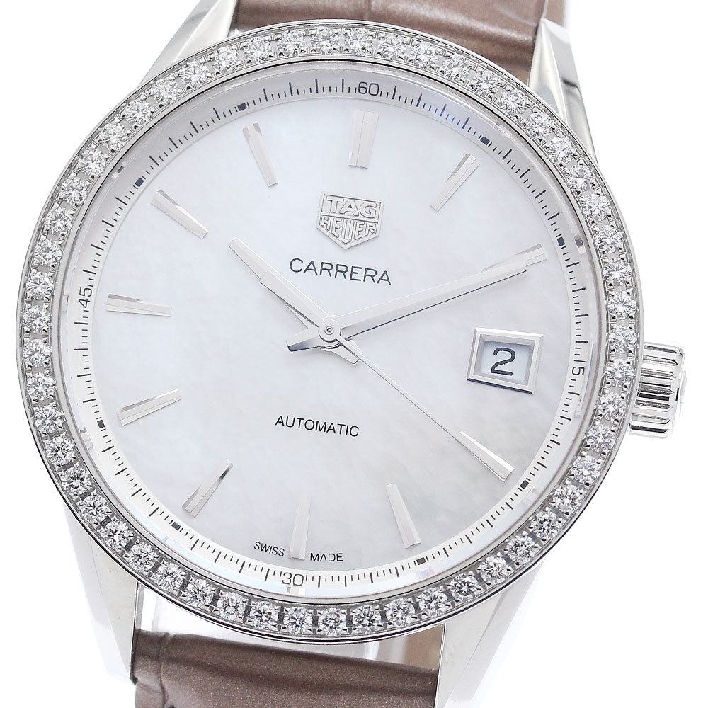 TAG HEUER Carrera WBK2316.FC8258 Caliber 5 diamond bezel White shell Dial Automatic Ladies Watch_921089