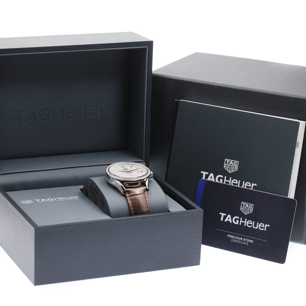 TAG HEUER Carrera WBK2316.FC8258 Caliber 5 diamond bezel White shell Dial Automatic Ladies Watch_921089