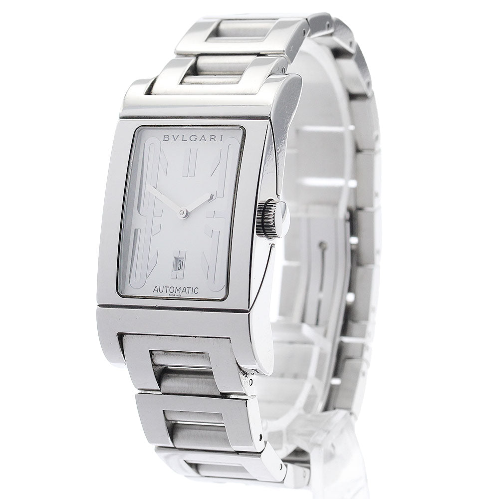 BVLGARI Rettangolo RT45S Date white Dial Automatic Men's Watch_921126