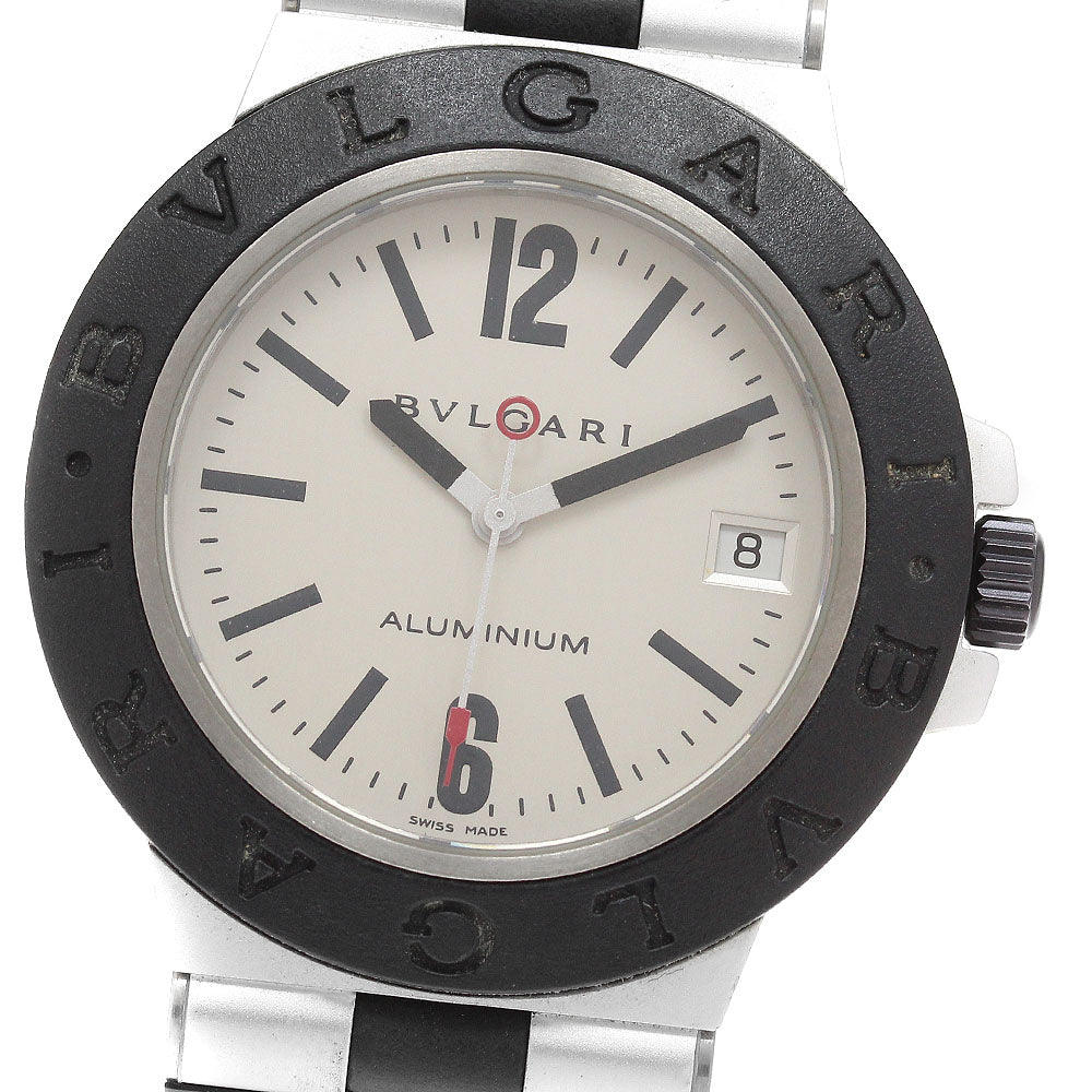BVLGARI aluminum AL38TA Date Silver Dial Automatic Men's Watch_921133
