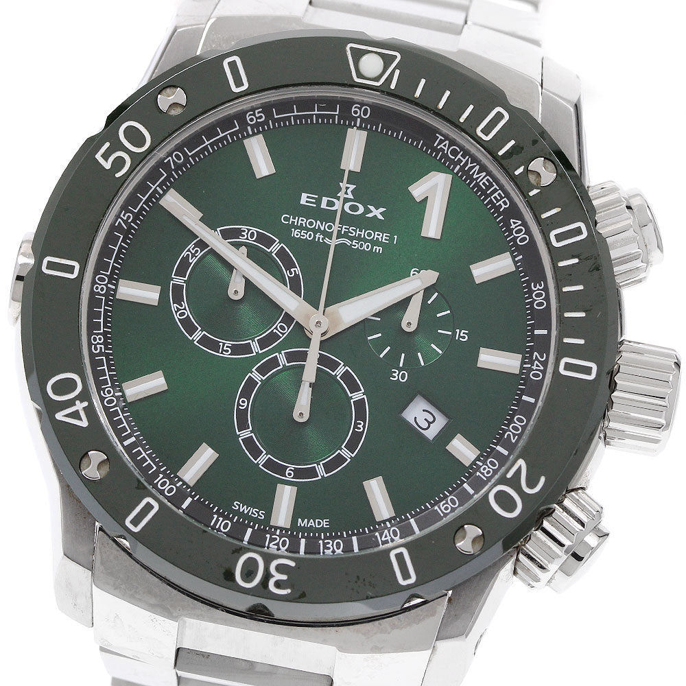 EDOX Chrono Offshore 1 10221 Date Chronograph green Dial Quartz Men's_921137