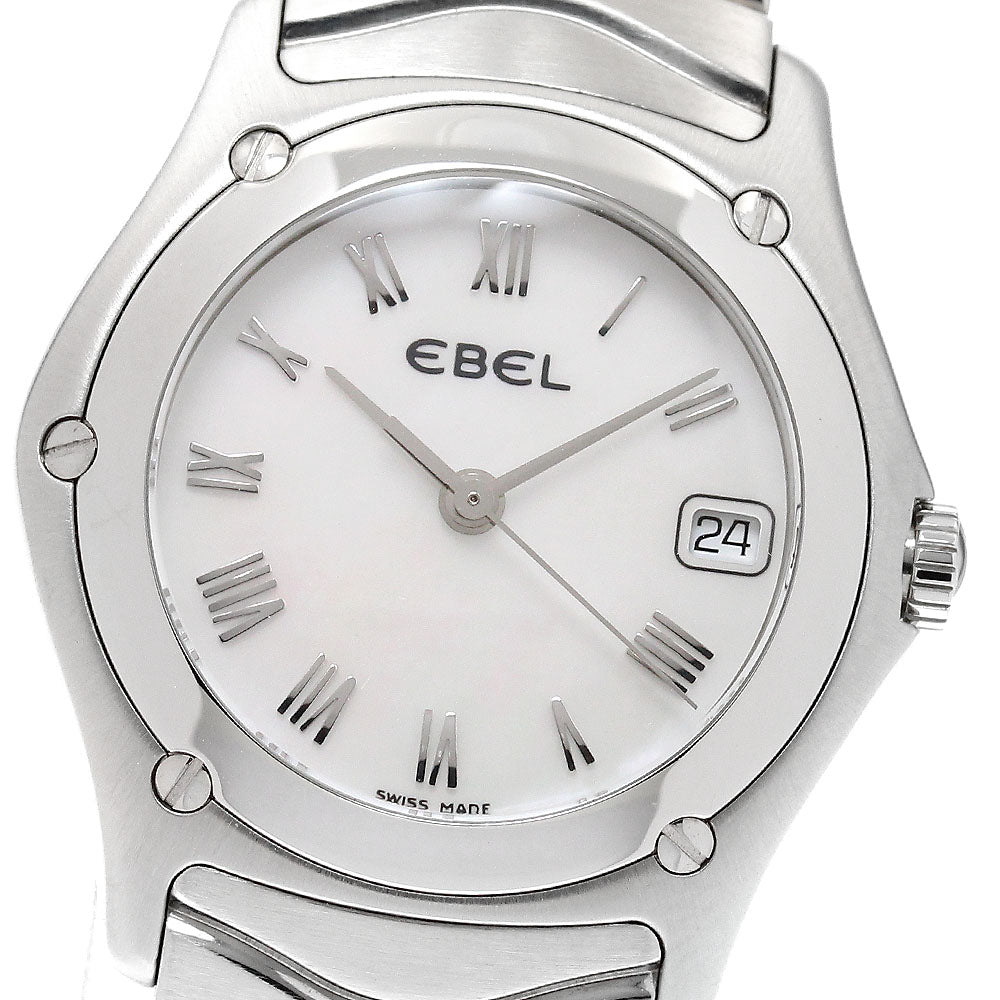 EBEL Classic wave E9087F21 Date White shell Dial Quartz Ladies Watch_921143