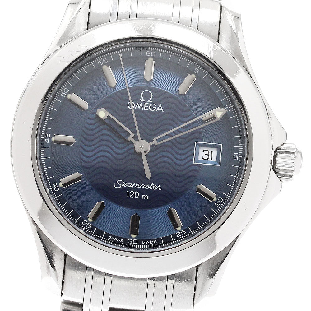 OMEGA Seamaster120 2511.81 Date Navy Dial Quartz Men's Watch_921189