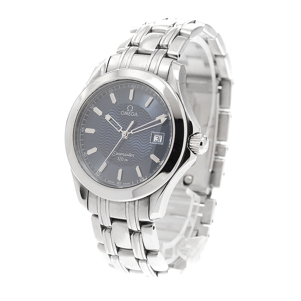 OMEGA Seamaster120 2511.81 Date Navy Dial Quartz Men's Watch_921189