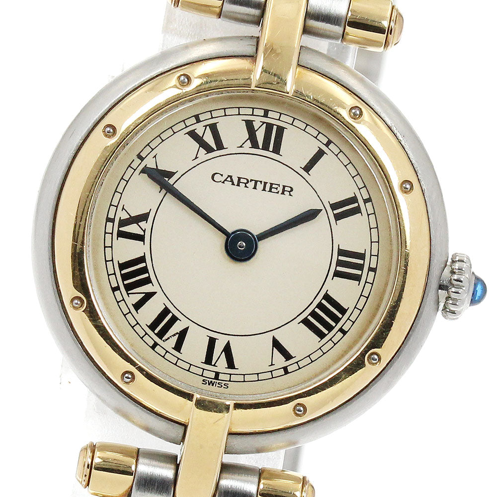CARTIER PANTHERE 84084244 Round 3 Row beige Dial Quartz Ladies Watch_921219