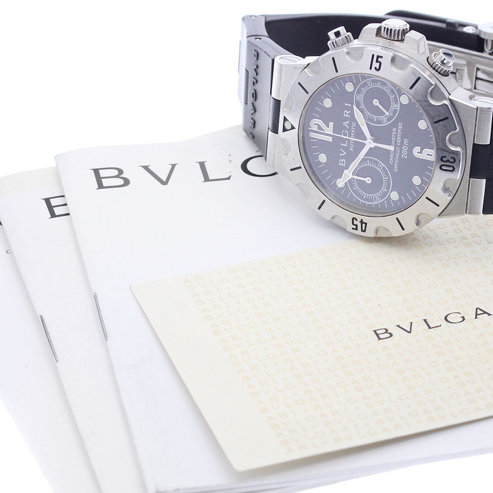 BVLGARI Diagono Scuba SC38S Chronograph black Dial Automatic Men's Watch_921227