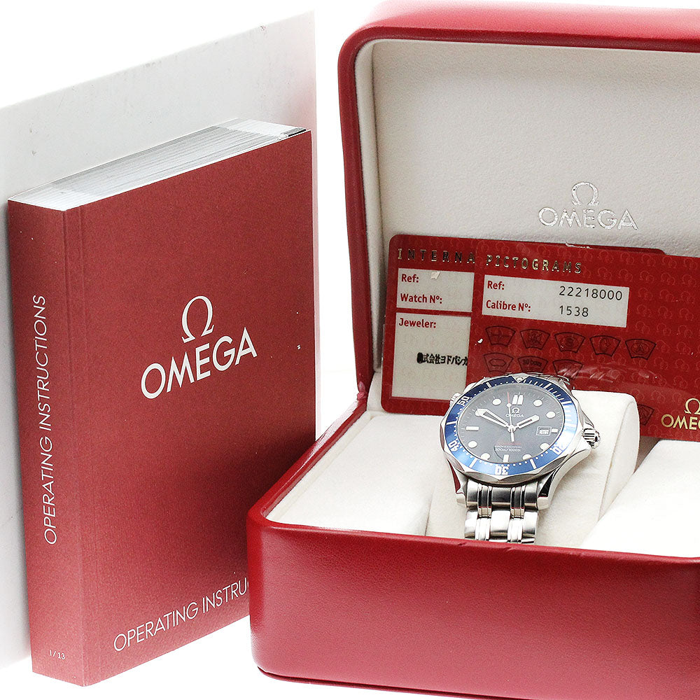 OMEGA Seamaster300 Professional 2221.80 Date Navy Dial Quartz Men's Watch_921237