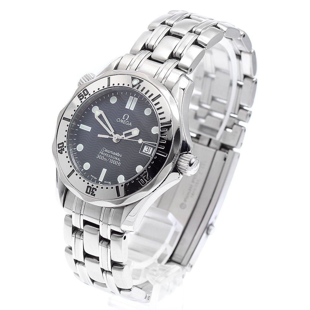 OMEGA Seamaster300 2562.80 Date Navy Dial Quartz Boy's Watch_921267