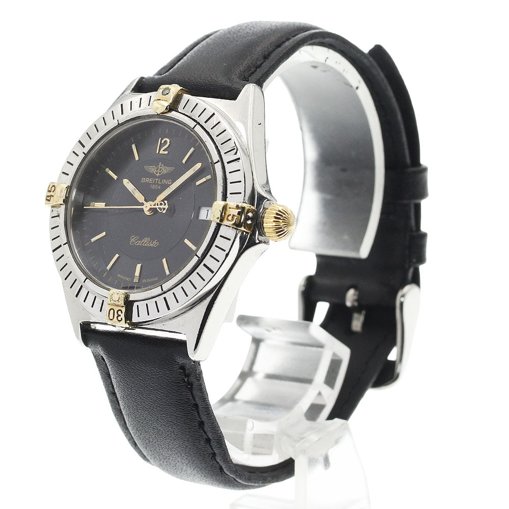 BREITLING Callisto B57045 Date black Dial Quartz Boy's Watch_921268