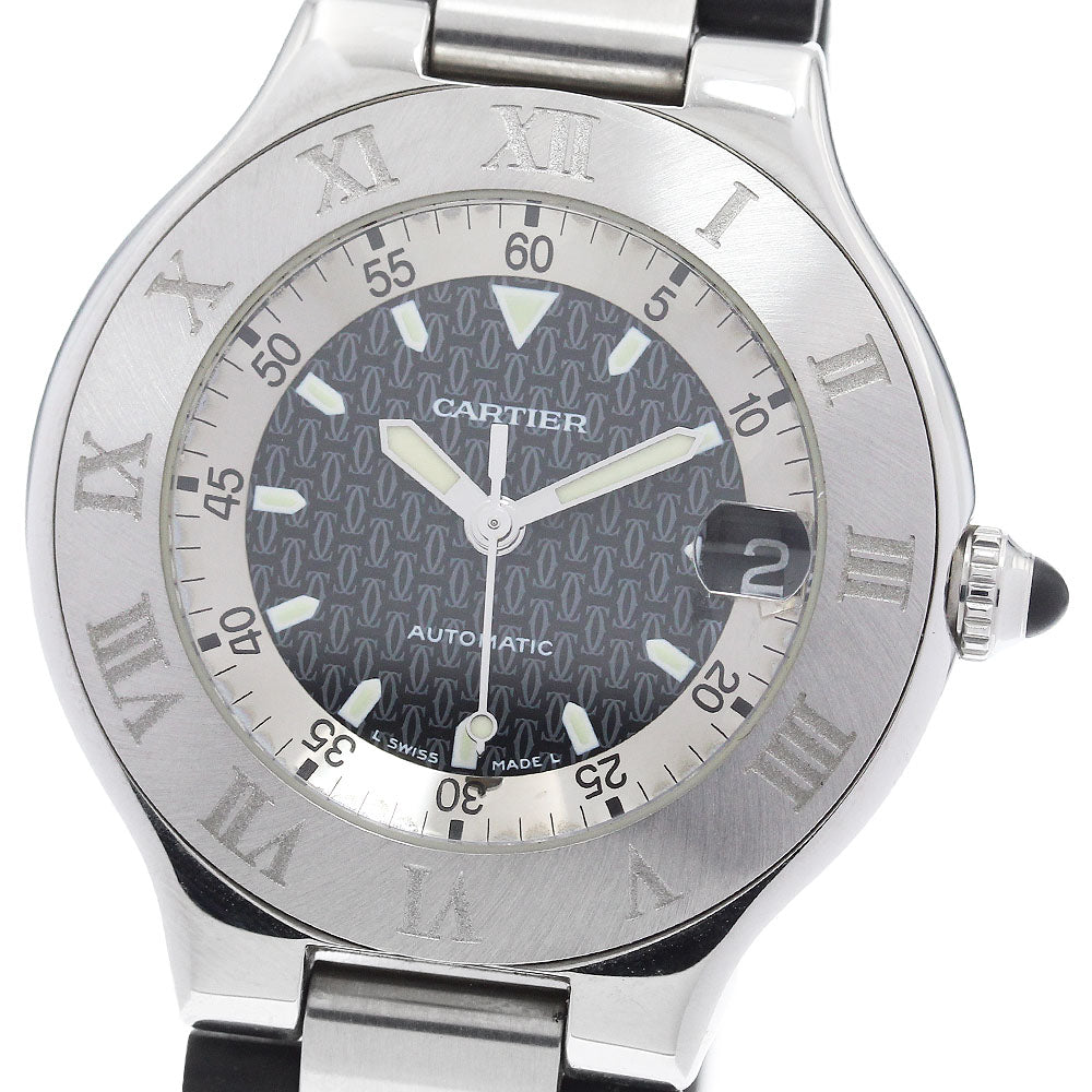 CARTIER Must21 Autoscuff W10147U2 Date black Dial Automatic Boy's Watch_921289