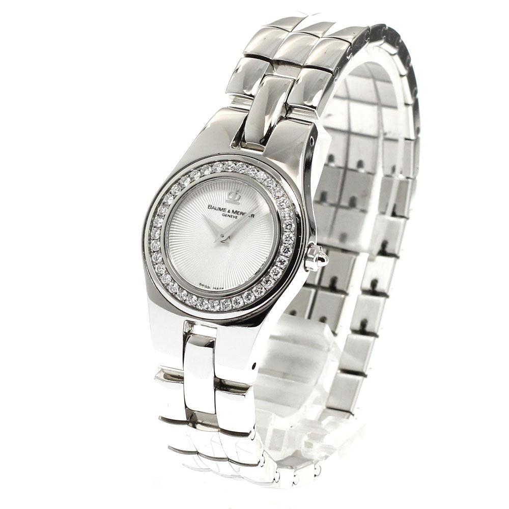 Baume & Mercier Linea 65407 Diamond Bezel Silver Dial Ladies Watch_921293