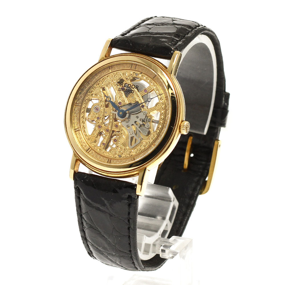 SEIKO CREDOR GBBD998 K18YG Skeleton Skeleton / Gold Dial Hand Winding Men's Watch_921301