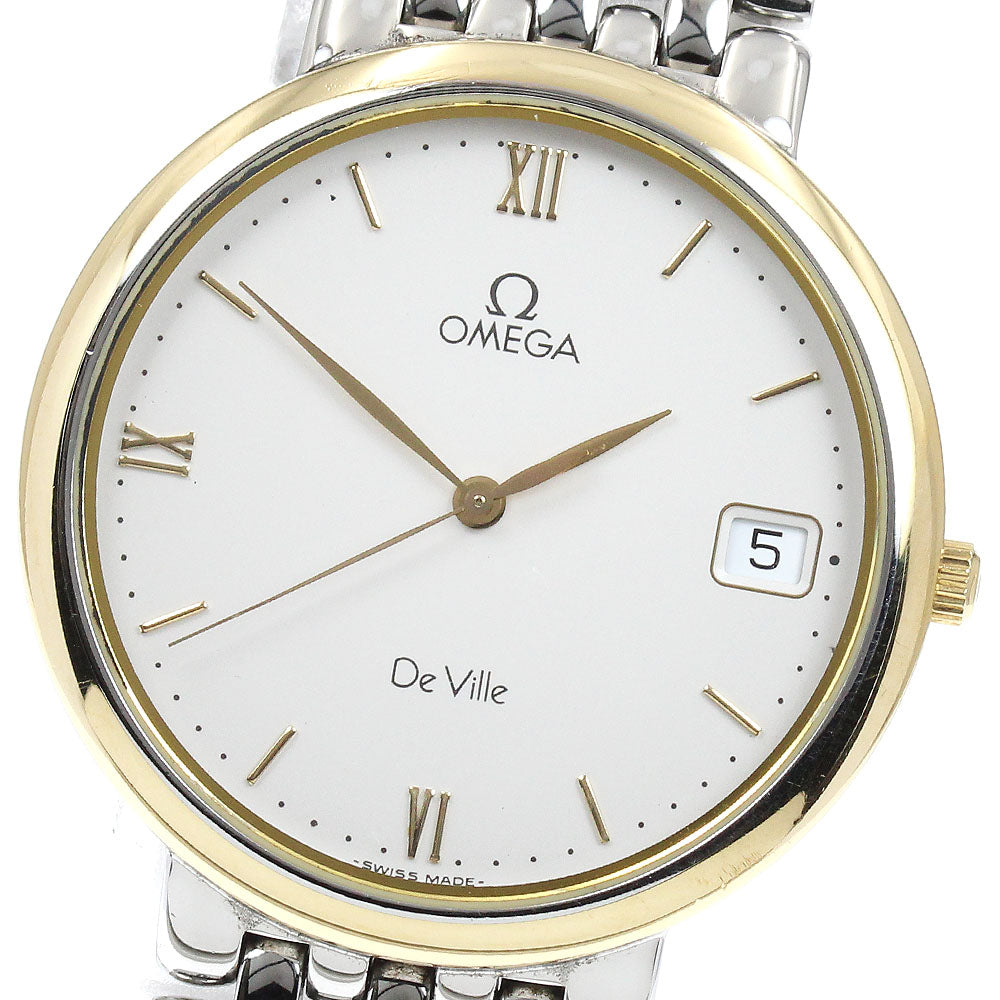 OMEGA De Ville Date white Dial Quartz Men's Watch_921307