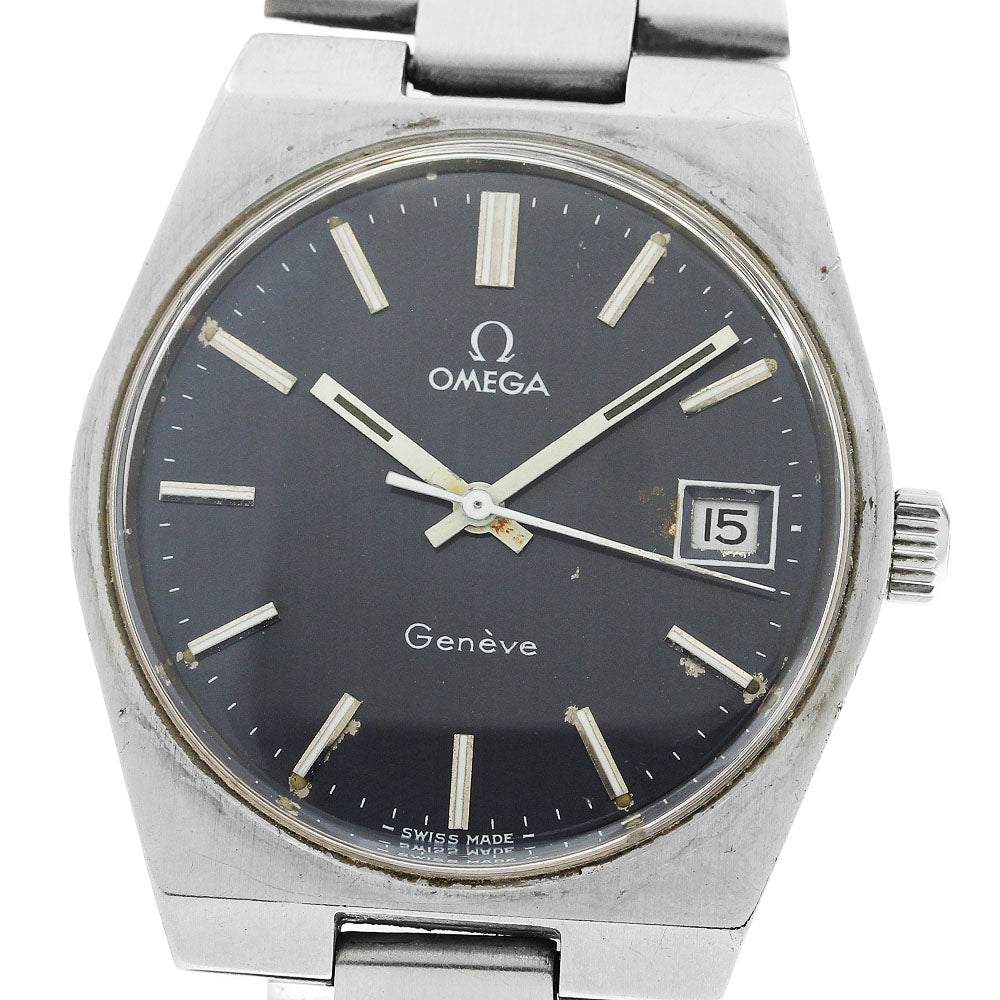 OMEGA Geneve 136.0050 Date cal.613 black Dial Hand Winding Men's Watch_921320