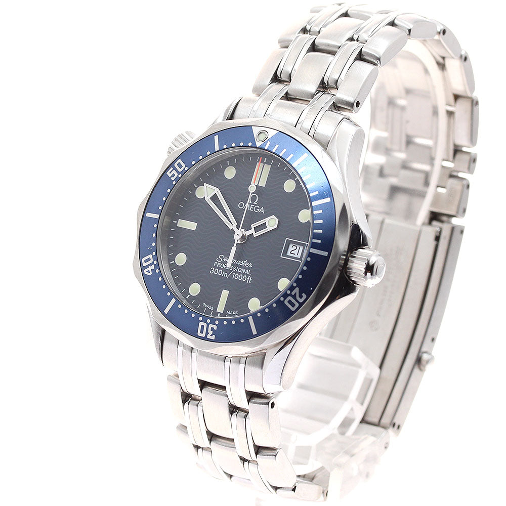 OMEGA Seamaster300 2561.80 Date Navy Dial Quartz Boy's Watch_921333
