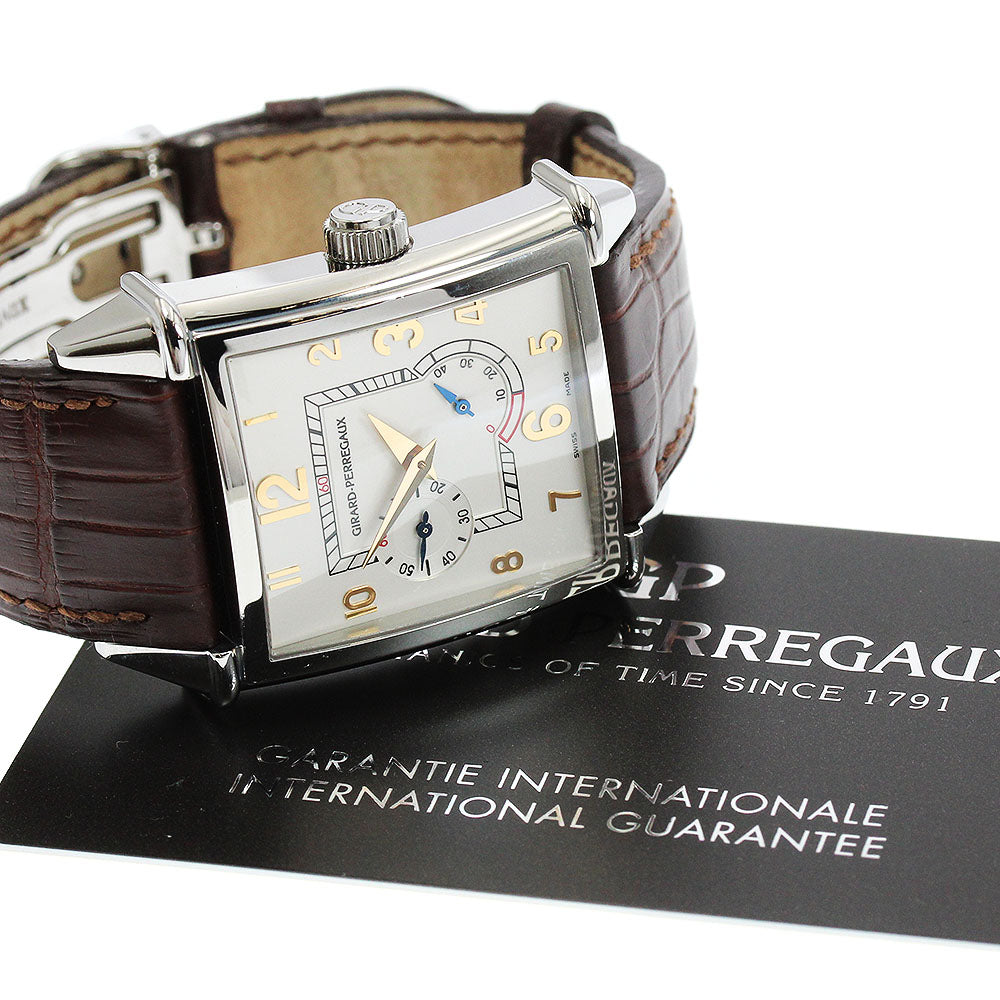 GIRARD PERREGAUX Vintage 1945 25850-11-113-0 Power reserve Silver Dial Automatic Men's Watch_921351