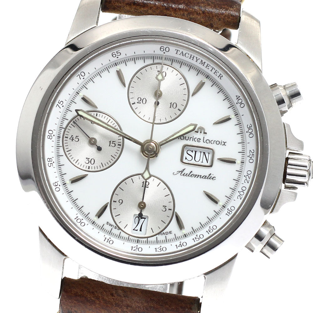 MAURICE LACROIX Kroneo 39721 Chronograph day date white Dial Automatic Men's Watch_921357