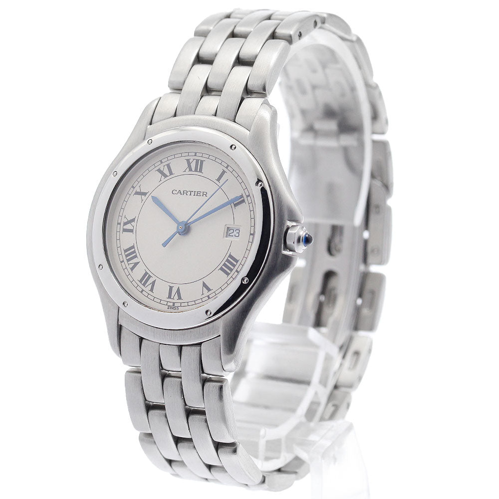 CARTIER PANTHERE Cougar LM W35002F5 Date beige Dial Quartz Men's Watch_921358