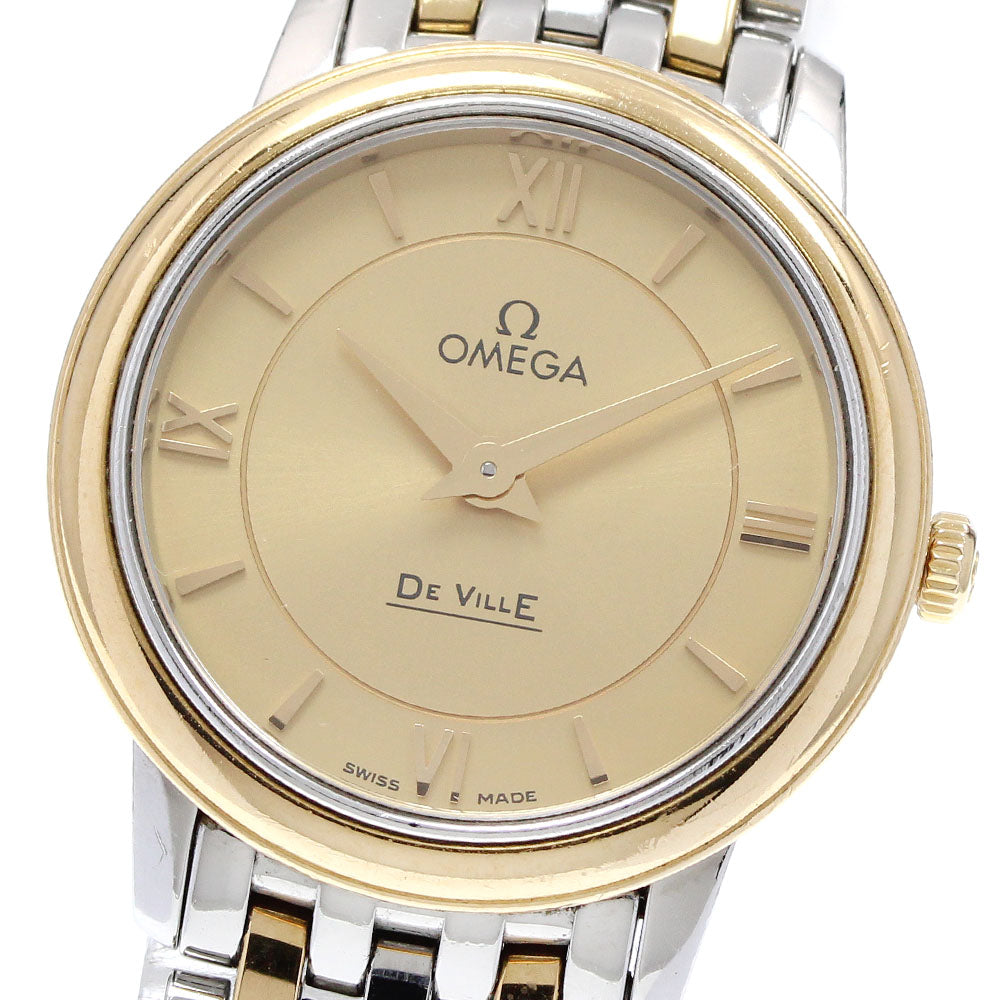 OMEGA De Ville Prestige 424.20.27.60.08.001 gold Dial Quartz Ladies Watch_921360