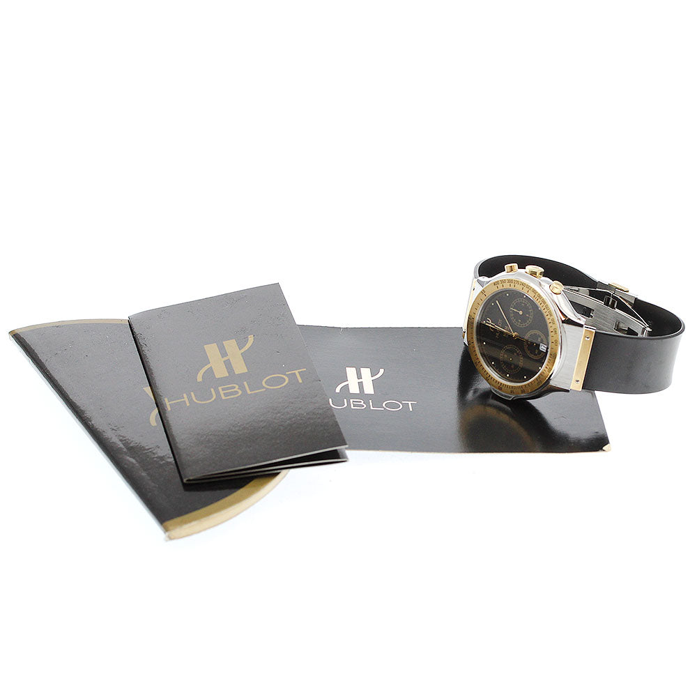 HUBLOT MDM 1621.2 Chronograph YG2 tone black Dial Quartz Men's Watch_921363