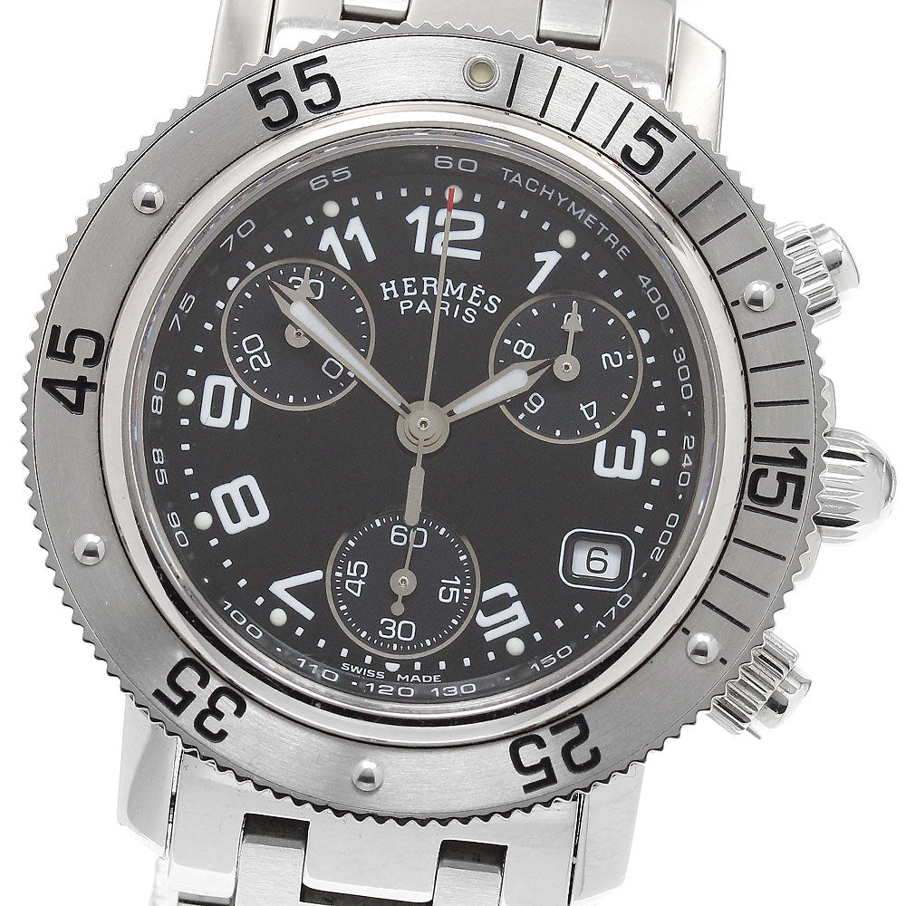 HERMES Clipper diver CL2.310 Chronograph black Dial Quartz Ladies Watch_921379
