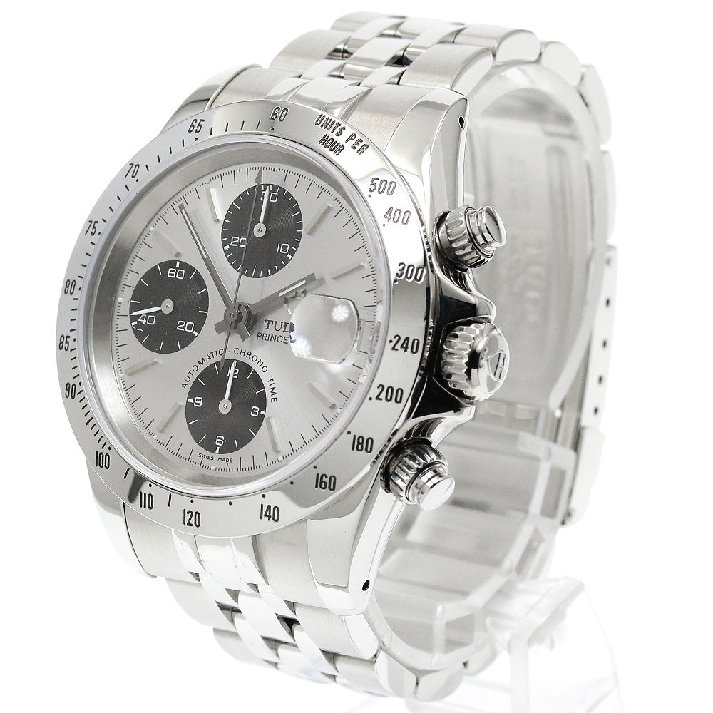 TUDOR Prince Date Chrono Time 79280P Silver / Black Dial Automatic Men's_921430