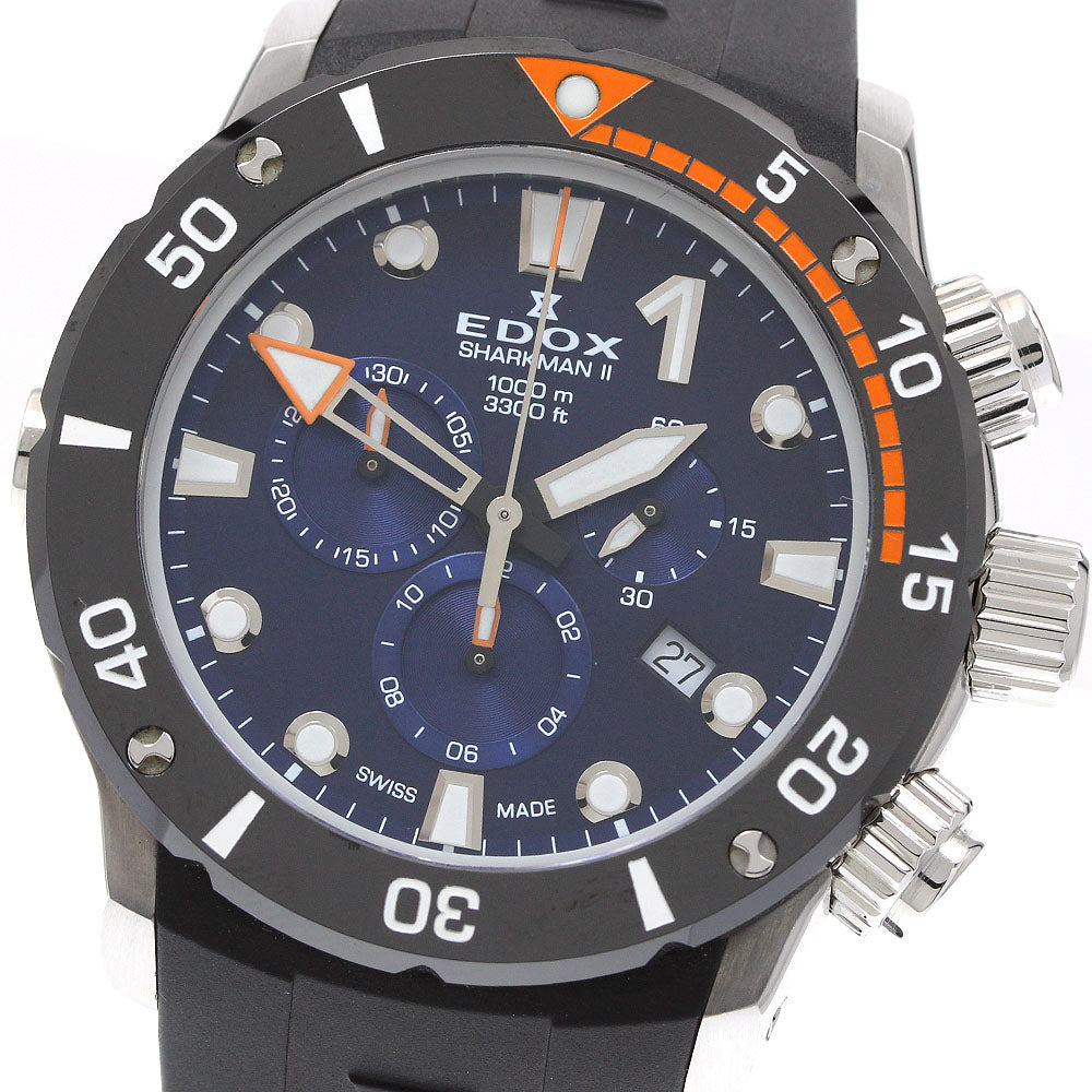 EDOX Chrono Offshore 1 Shark Man II 10234-3O-BUIN Limited to 300 pieces worldwide Navy Dial Quartz Men's Watch_921431