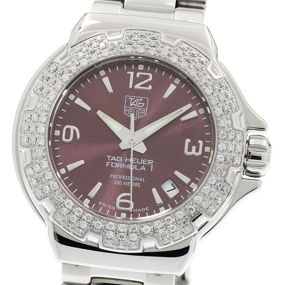 TAG HEUER Formula 1 WAC1219-0 date diamond bezel Quartz Ladies Watch_921434