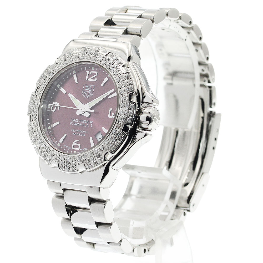 TAG HEUER Formula 1 WAC1219-0 date diamond bezel Quartz Ladies Watch_921434