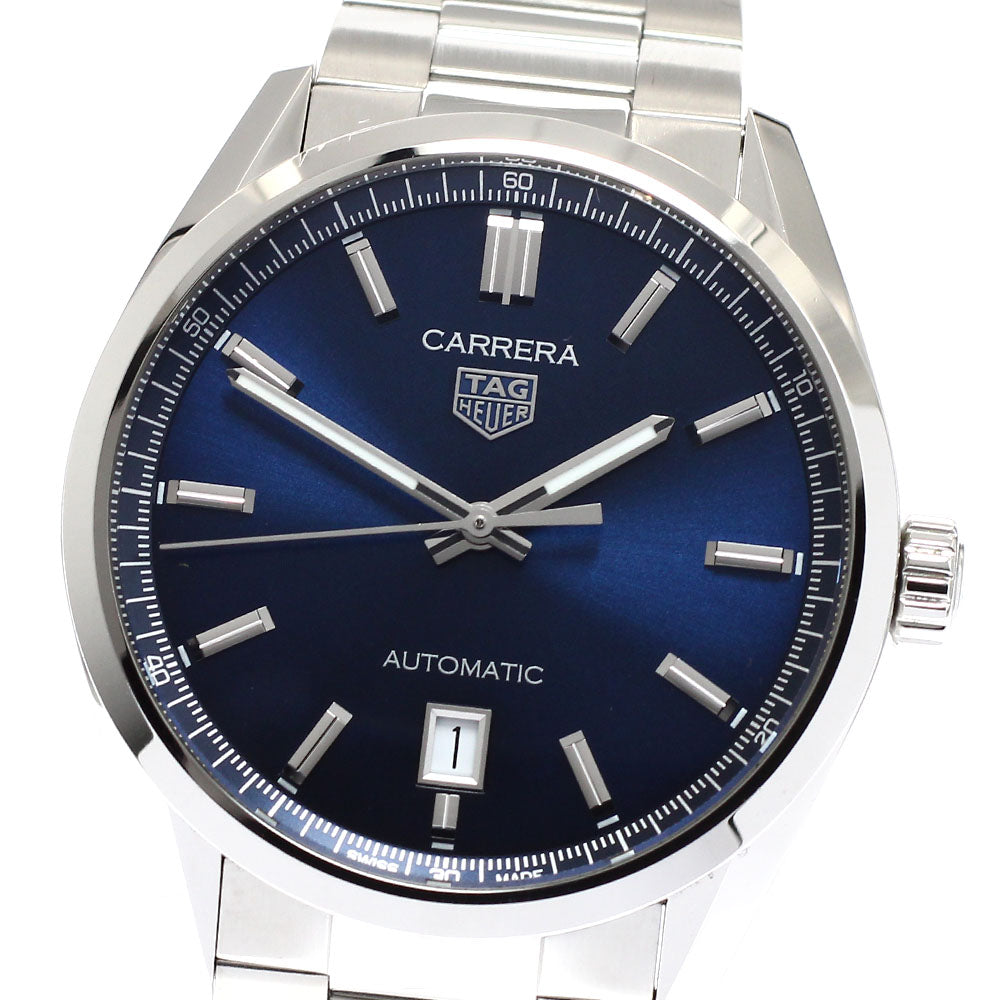 TAG HEUER Carrera Caliber 5 WBN2112 Date Navy Dial Automatic Men's Watch_921463