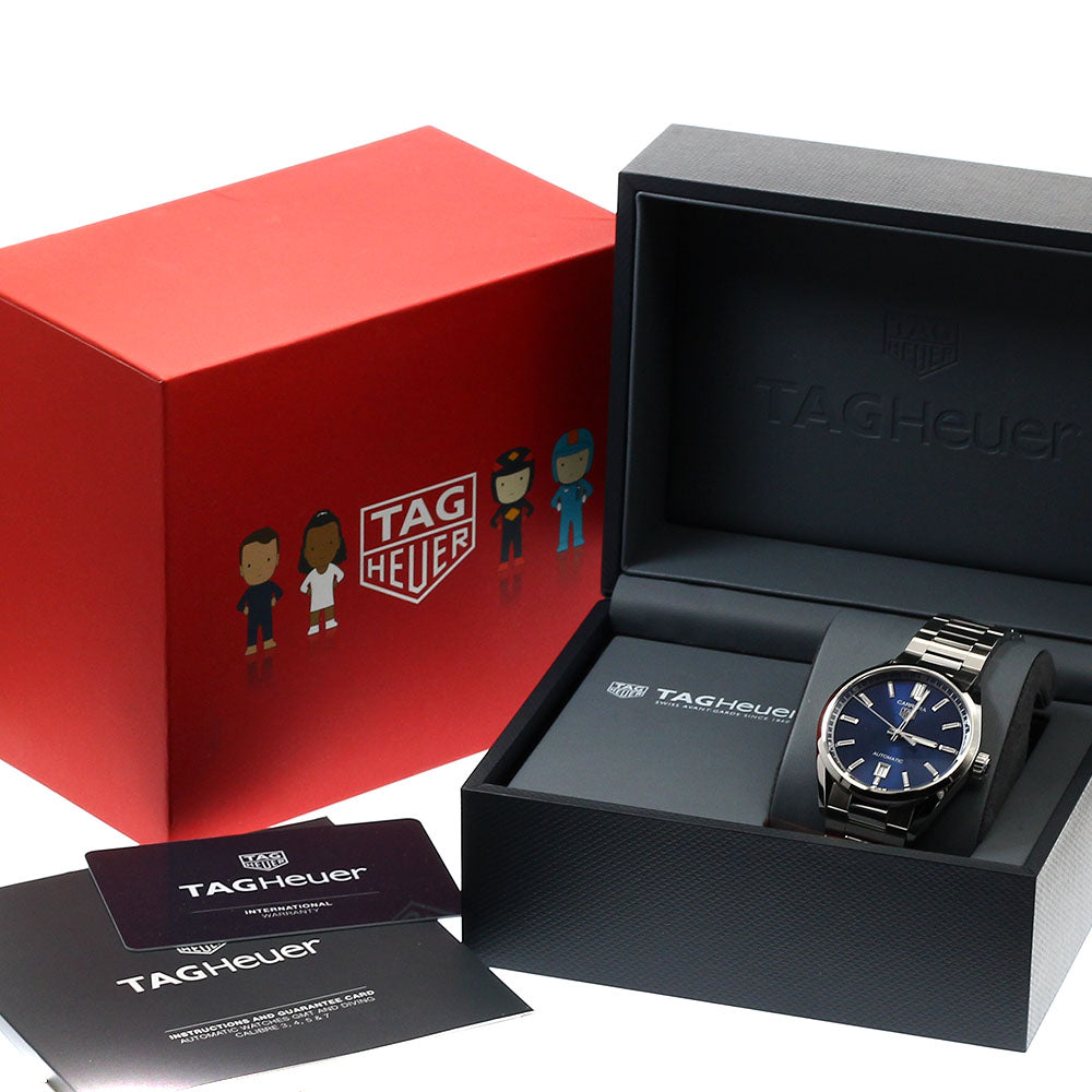 TAG HEUER Carrera Caliber 5 WBN2112 Date Navy Dial Automatic Men's Watch_921463