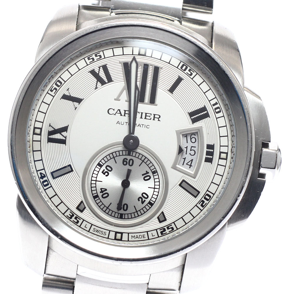 CARTIER Calibre de Cartier W7100015 Date Silver Dial Automatic Men's Watch_921471