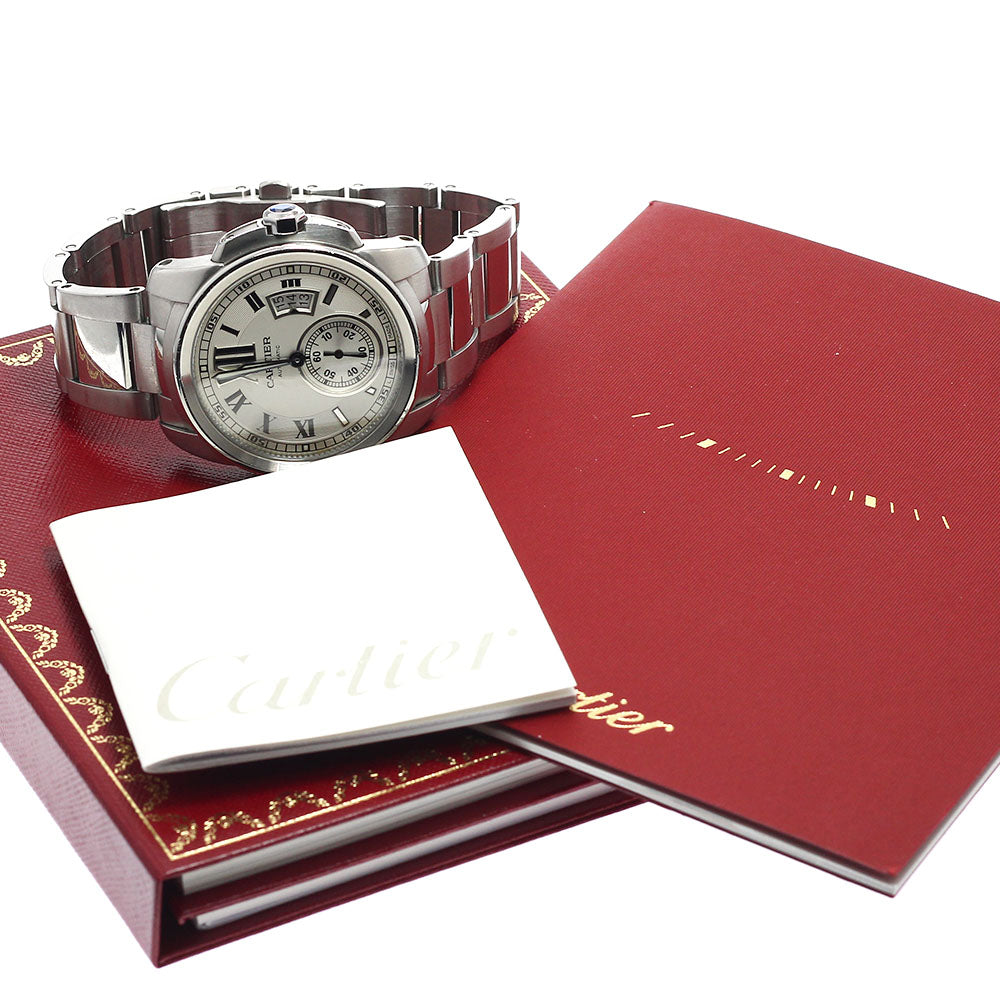 CARTIER Calibre de Cartier W7100015 Date Silver Dial Automatic Men's Watch_921471