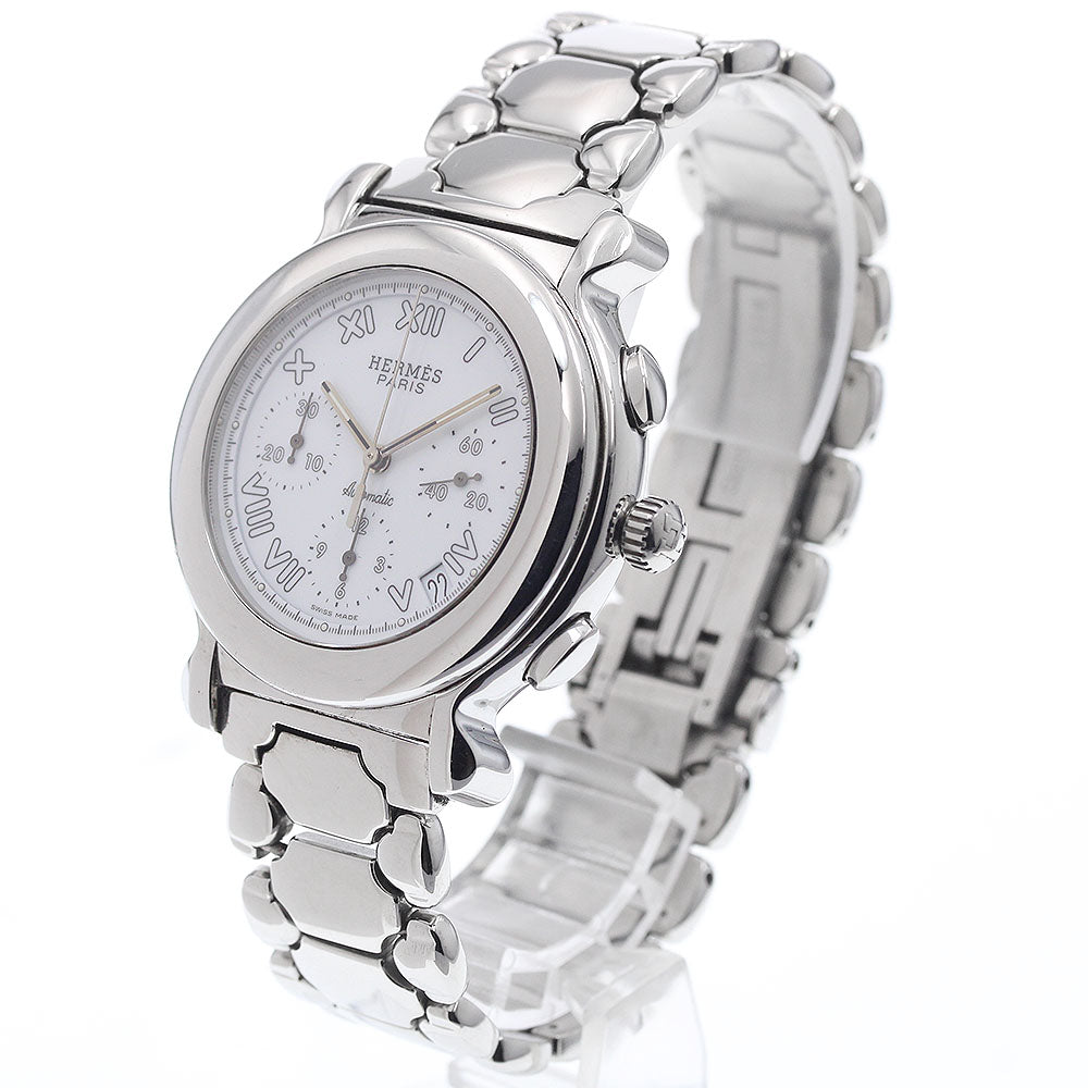 HERMES Ke Plat KP1.910 Chronograph white Dial Automatic Men's Watch_921477